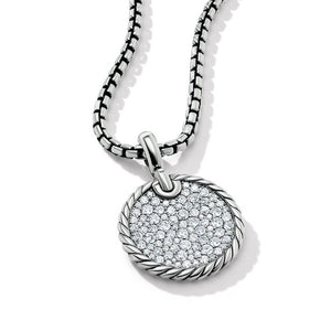 David Yurman DY Elements Disc Pendant with Pavé Diamonds