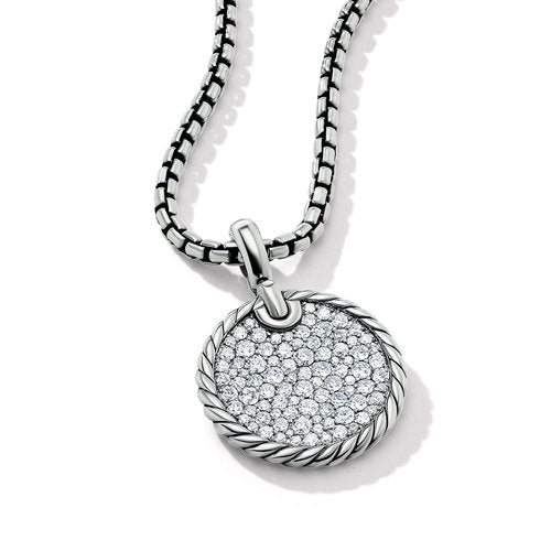 David Yurman DY Elements Disc Pendant with Pavé Diamonds