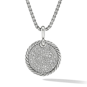 David Yurman DY Elements Disc Pendant with Pavé Diamonds