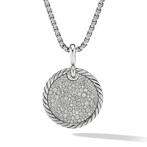 David Yurman DY Elements Disc Pendant with Pavé Diamonds