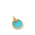 DY Elements Disc Pendant in 18K Yellow Gold with Turquoise