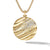 Load image into Gallery viewer, Cable Edge Pendant in Recycled 18K Yellow Gold with Pavé Diamonds