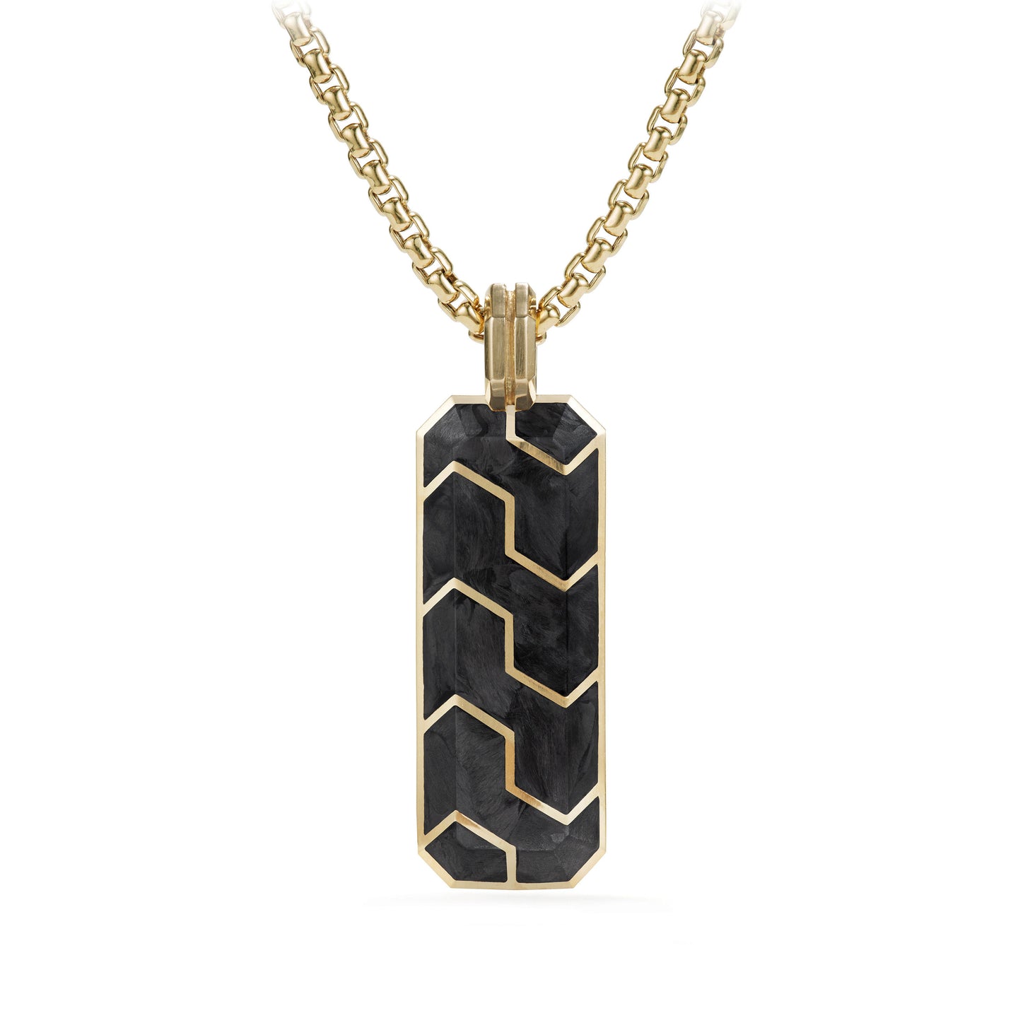 Forged Carbon Ingot Tag with 18K Gold