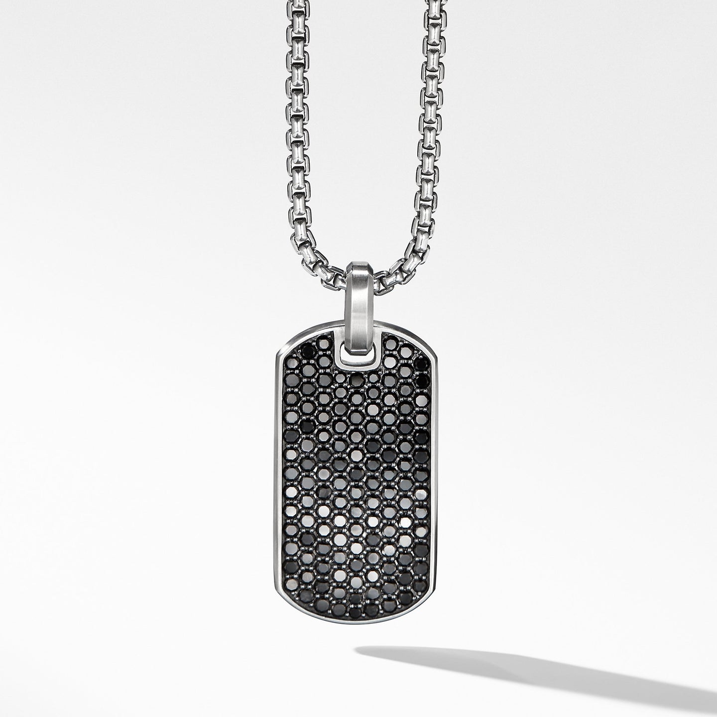 David Yurman Streamline Tag Pendant with Black Diamonds