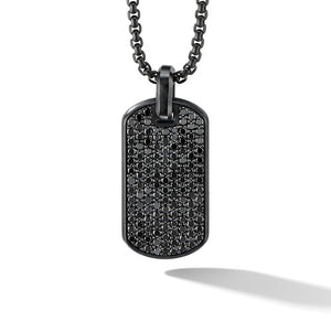 Streamline Pavé Tag in Black Titanium with Black Diamonds