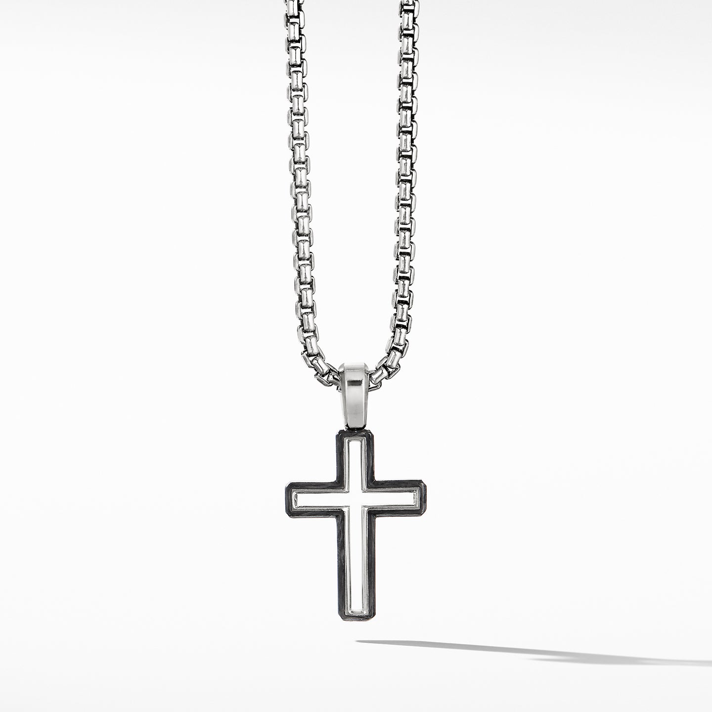 Forged Carbon Cross Pendant