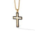 Forged Carbon Cross Pendant with 18K Yellow Gold, 37mm