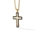 Load image into Gallery viewer, Forged Carbon Cross Pendant with 18K Yellow Gold, 37mm