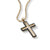 Load image into Gallery viewer, Forged Carbon Cross Pendant with 18K Yellow Gold, 37mm