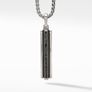 Deco Ingot Pendant with Pavé Black Diamonds