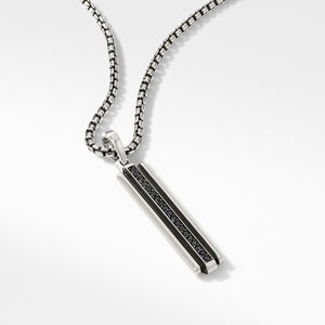 Deco Ingot Pendant with Pavé Black Diamonds