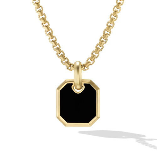 Roman Amulet in 18K Yellow Gold with Black Onyx