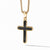 Load image into Gallery viewer, Forged Carbon Cross in 18K Yellow Gold
