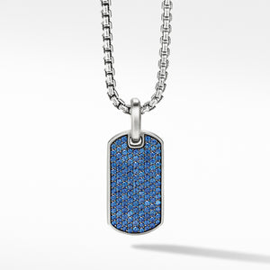Streamline® Tag with Pavé Blue Sapphires