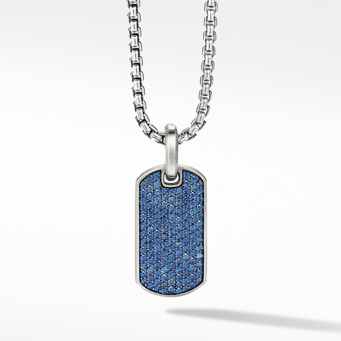 Streamline® Tag with Pavé Blue Sapphires
