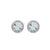 Sabel Collection Birthstone and Diamond Halo Earrings