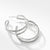 Load image into Gallery viewer, Silver David Yurman Crossover Hoop Earrings