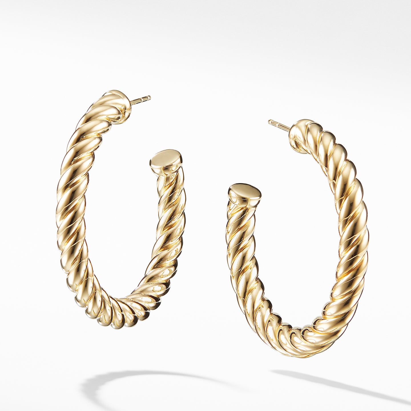 David Yurman Cable Classics Hoop Earrings in 18K Yellow Gold
