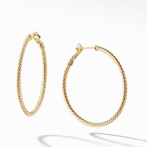 Cable Classic Hoop Earrings in Gold