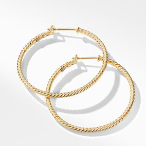 Cable Classic Hoop Earrings in Gold