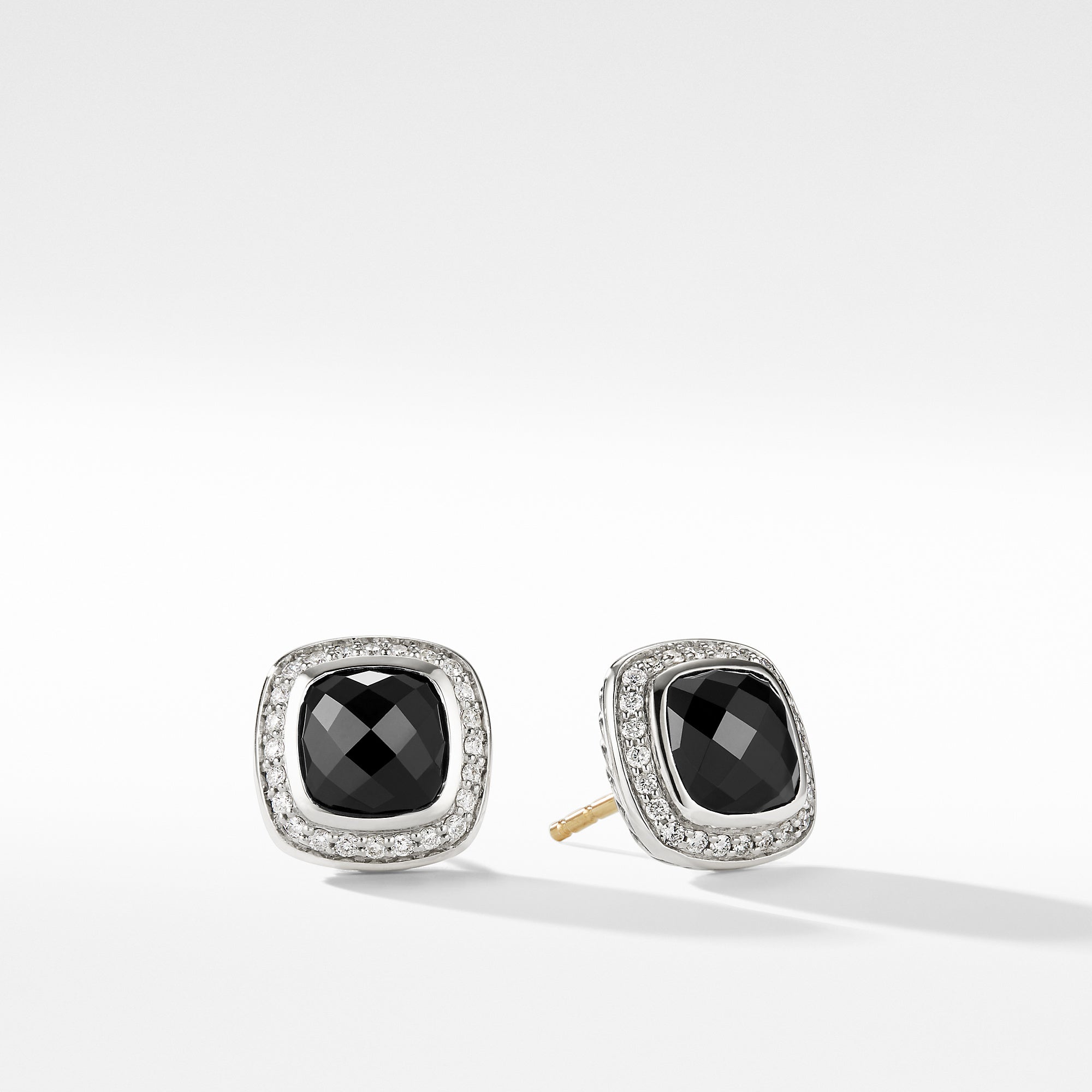 David Yurman Black Onyx, Diamond Halo Stud Earrings | Fink