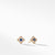Load image into Gallery viewer, Earrings with Blue Sapphires and Diamonds in 18K Gold
