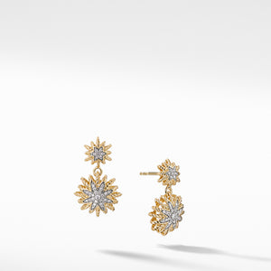 Double-Drop Earrings with Diamonds in 18K Gold