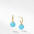 Load image into Gallery viewer, Hoop Earring with Turquoise in 18K Gold