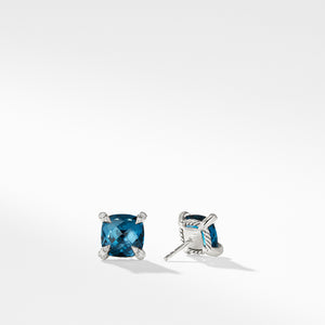 Earrings with Hampton Blue Topaz and Diamonds