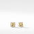 Châtelaine® Pavé Bezel Stud Earring with Champagne Citrine and Diamonds in 18K Gold, 8mm