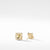 Châtelaine® Pavé Bezel Stud Earring with Champagne Citrine and Diamonds in 18K Gold, 8mm