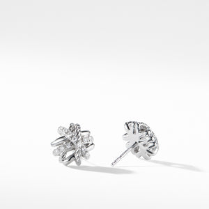 David Yurman Sterling Silver Crossover Earrings with Diamonds