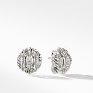 Tides Stud Earrings with Diamonds