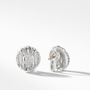 Tides Stud Earrings with Diamonds