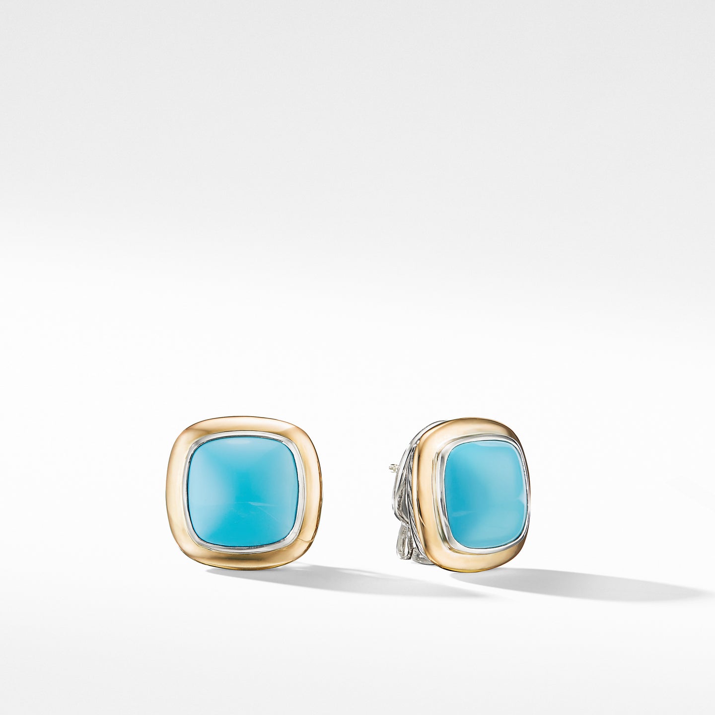 Albion® Stud Earrings with 18K Gold and Reconstituted Turquoise
