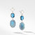 Load image into Gallery viewer, Châtelaine® Drop Earrings with Labradorite, Hampton Blue Topaz, and White Moonstone