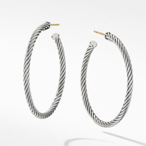 David Yurman Medium Cable Hoop Earrings