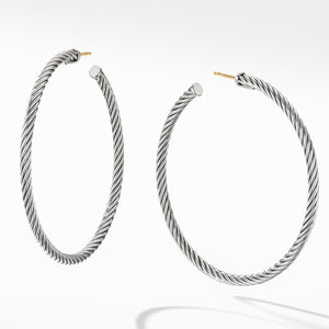 David Yurman Large Cable Hoop Earrings