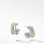 David Yurman Crossover Huggie Hoop Earrings with 18K Yellow Gold