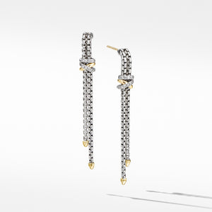 Helena Chain Drop Earrings with 18K Yellow Gold and Diamonds