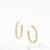 David Yurman Small Hoop Earrings in 18K Yellow Gold with Pavé Diamonds