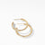 David Yurman Small Hoop Earrings in 18K Yellow Gold and Diamonds