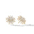 Starburst Stud Earrings in 18K Yellow Gold with Pavé Diamonds