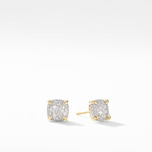 Chatelaine David Yurman Stud Earrings in 18K Yellow Gold with Diamonds