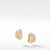DY Origami Shrimp Earrings in 18K Yellow Gold with Diamonds
