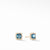 Load image into Gallery viewer, Petite Chatelaine® Pavé Bezel Stud Earring in 18K Yellow Gold with Hampton Blue Topaz