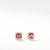 Petite Chatelaine® Pavé Bezel Stud Earring in 18K Yellow Gold with Pink Tourmaline