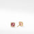 Petite Chatelaine® Pavé Bezel Stud Earring in 18K Yellow Gold with Pink Tourmaline