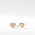 Load image into Gallery viewer, Cable Collectibles® Heart Stud Earrings in 18K Yellow Gold with Pavé Diamonds