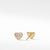 Load image into Gallery viewer, Cable Collectibles® Heart Stud Earrings in 18K Yellow Gold with Pavé Diamonds